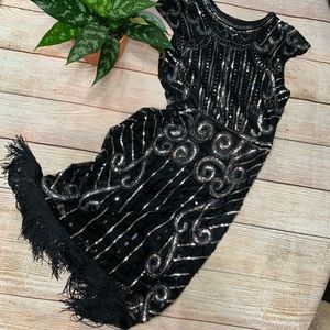 Vintage inspired roaring 20’s flapper dress SZ Sm